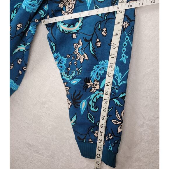 Ulla Popken Plus Size 20 22 Sweatshirts Teal Sequins Floral Oversize Top Casual - Picture 11 of 11